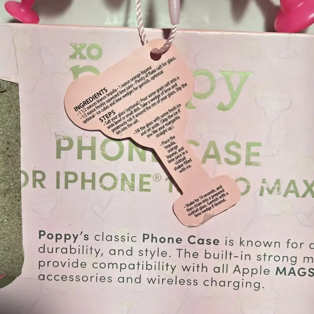 XO Poppy iPhone 15 Pro Max Magsafe Protective Cellphone Case MARGARITA Party